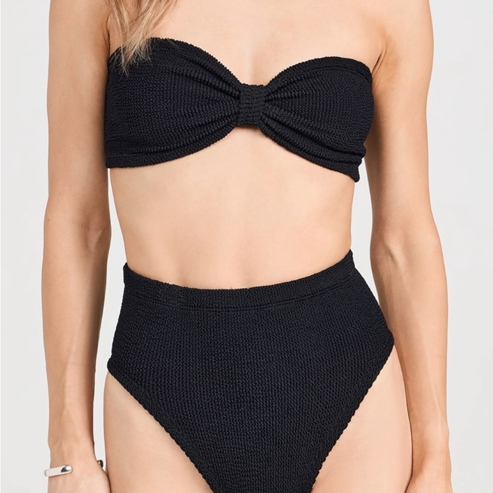 Black Hunza G Ruby strapless bikini